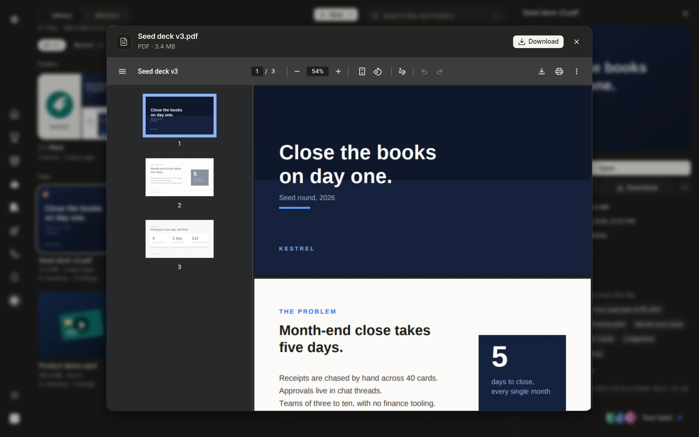 A file open in the Library's viewer.