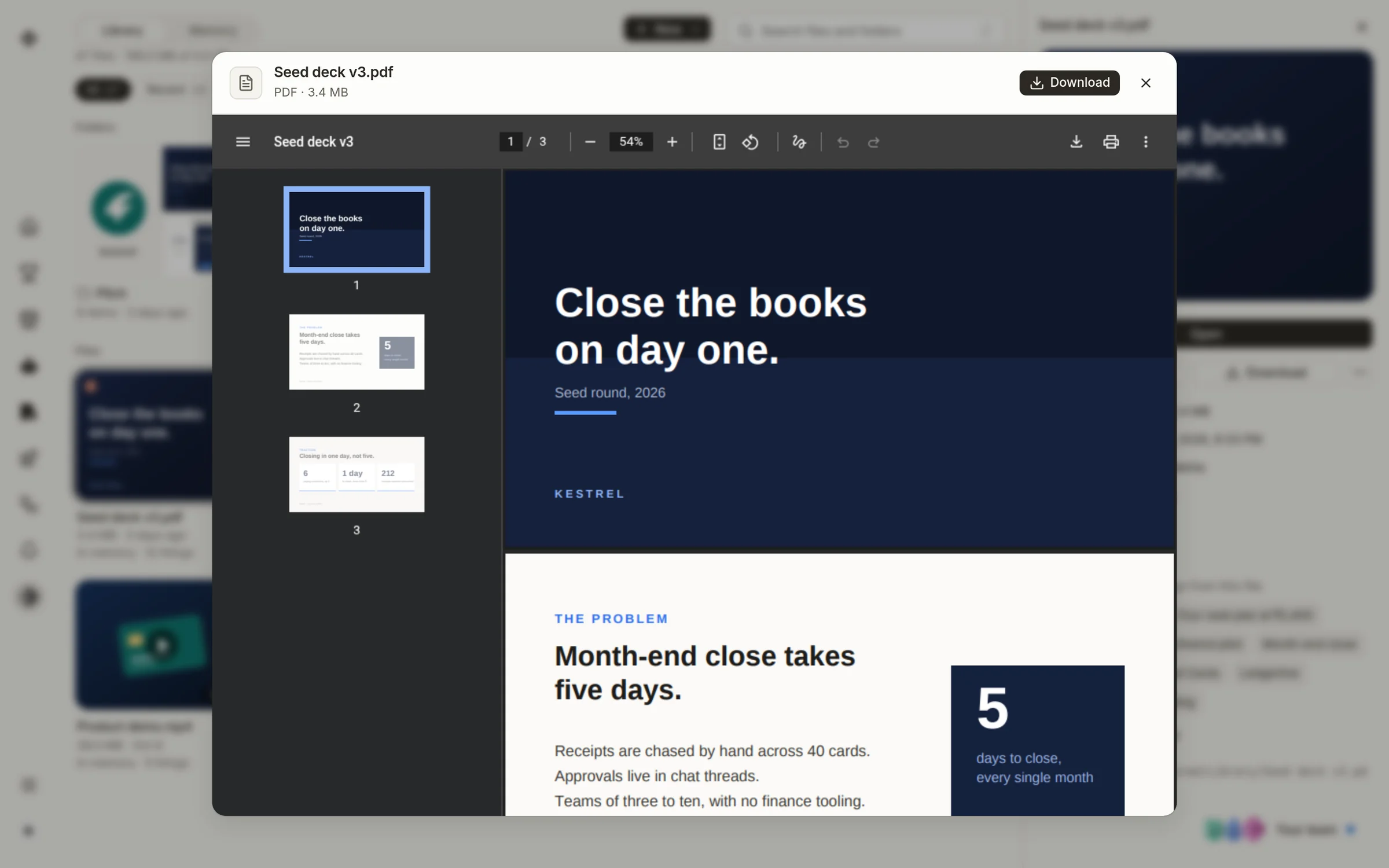A file open in the Library's viewer.